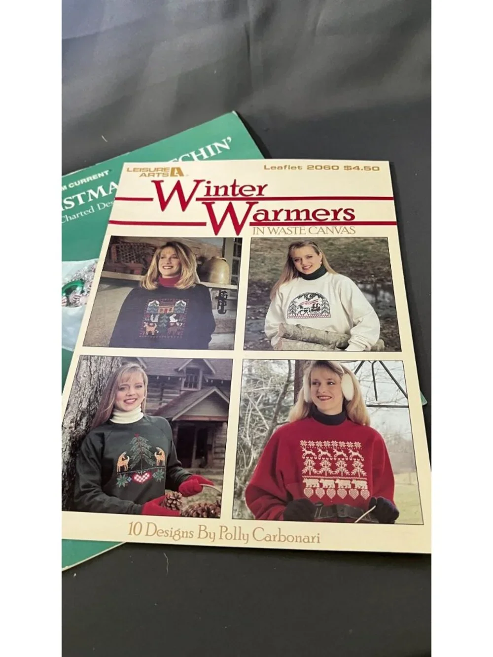 4 Vintage Christmas Needlecraft Pattern Leaflets Bundle